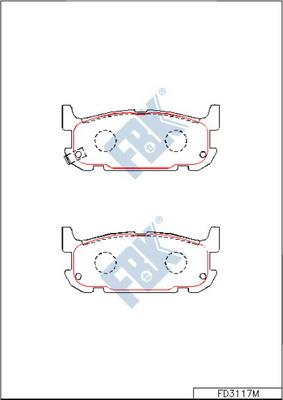 FBK FD3117M - Kit pastiglie freno, Freno a disco autozon.pro