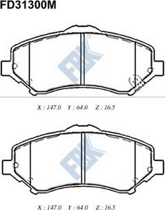 FBK FD31300M - Kit pastiglie freno, Freno a disco autozon.pro