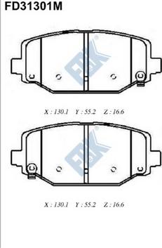 FBK FD31301M - Kit pastiglie freno, Freno a disco autozon.pro