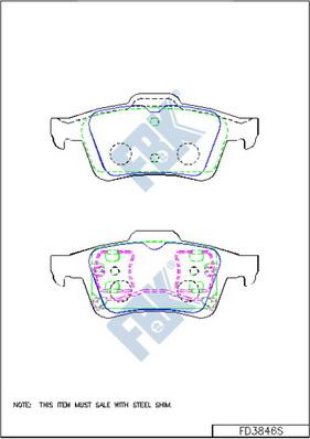 FBK FD3846S - Kit pastiglie freno, Freno a disco autozon.pro