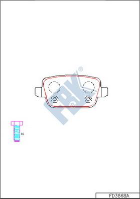 FBK FD3868A - Kit pastiglie freno, Freno a disco autozon.pro