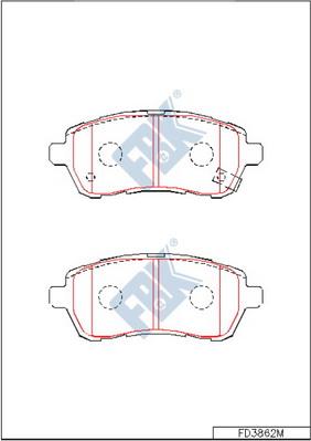 FBK FD3862M - Kit pastiglie freno, Freno a disco autozon.pro