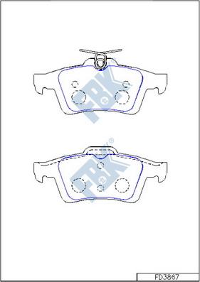 FBK FD3867 - Kit pastiglie freno, Freno a disco autozon.pro