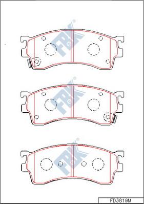 FBK FD3819M - Kit pastiglie freno, Freno a disco autozon.pro