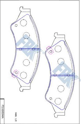 FBK FD3889MA - Kit pastiglie freno, Freno a disco autozon.pro