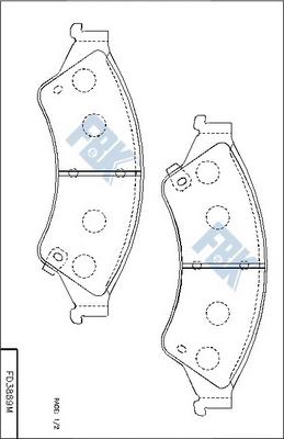 FBK FD3889M - Kit pastiglie freno, Freno a disco autozon.pro