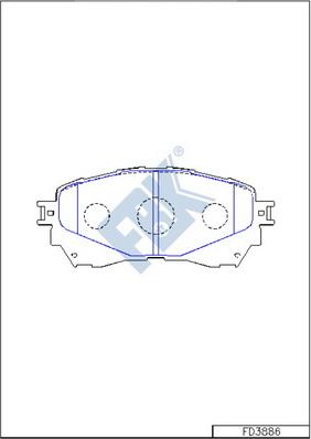 FBK FD3886 - Kit pastiglie freno, Freno a disco autozon.pro