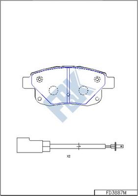 FBK FD3887M - Kit pastiglie freno, Freno a disco autozon.pro