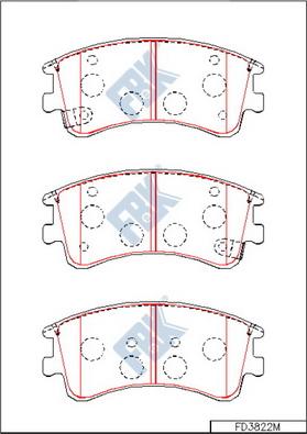 FBK FD3822M - Kit pastiglie freno, Freno a disco autozon.pro