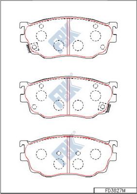 FBK FD3827M - Kit pastiglie freno, Freno a disco autozon.pro