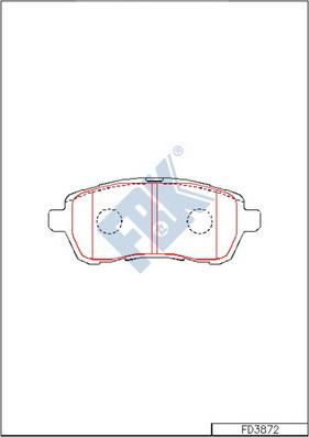 FBK FD3872 - Kit pastiglie freno, Freno a disco autozon.pro