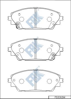 FBK FD3305M - Kit pastiglie freno, Freno a disco autozon.pro