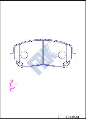 FBK FD3300M - Kit pastiglie freno, Freno a disco autozon.pro