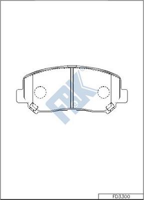 FBK FD3300 - Kit pastiglie freno, Freno a disco autozon.pro