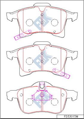 FBK FD33015M - Kit pastiglie freno, Freno a disco autozon.pro