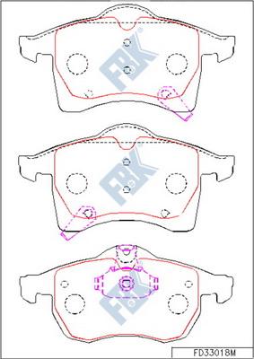 FBK FD33018M - Kit pastiglie freno, Freno a disco autozon.pro