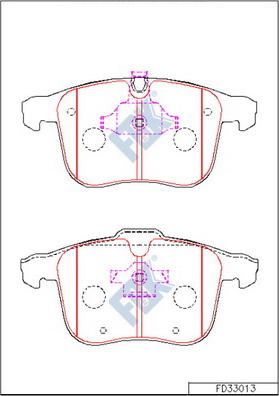 FBK FD33013 - Kit pastiglie freno, Freno a disco autozon.pro