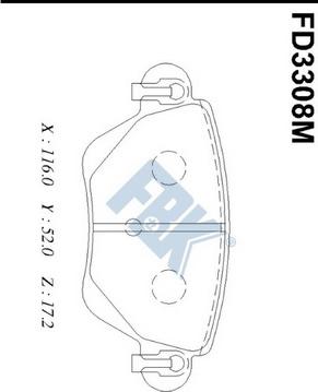 FBK FD3308M - Kit pastiglie freno, Freno a disco autozon.pro