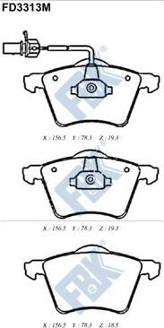 FBK FD3313M - Kit pastiglie freno, Freno a disco autozon.pro