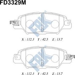 FBK FD3329M - Kit pastiglie freno, Freno a disco autozon.pro