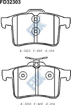 FBK FD32303 - Kit pastiglie freno, Freno a disco autozon.pro