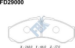 FBK FD29000 - Kit pastiglie freno, Freno a disco autozon.pro