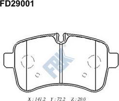 FBK FD29001 - Kit pastiglie freno, Freno a disco autozon.pro