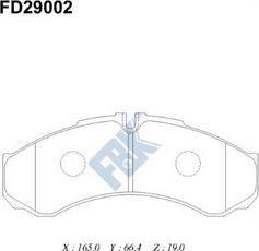 FBK FD29002 - Kit pastiglie freno, Freno a disco autozon.pro