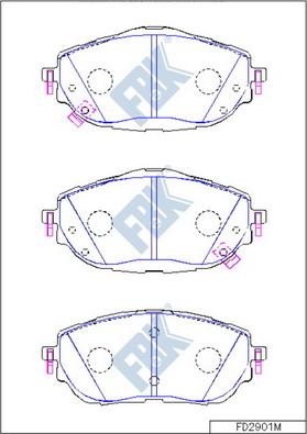 FBK FD2901M - Kit pastiglie freno, Freno a disco autozon.pro