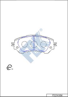 FBK FD2908M - Kit pastiglie freno, Freno a disco autozon.pro