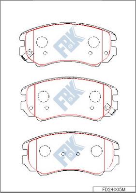 FBK FD24005M - Kit pastiglie freno, Freno a disco autozon.pro