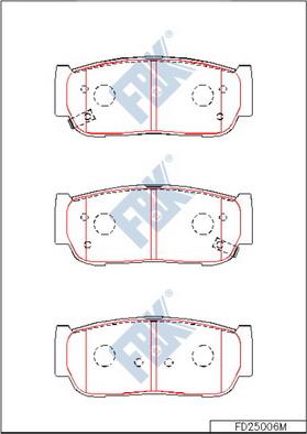 FBK FD25006M - Kit pastiglie freno, Freno a disco autozon.pro