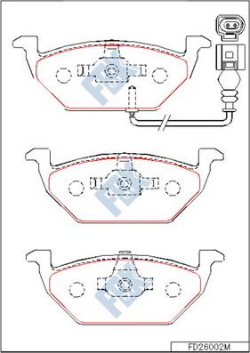 FBK FD26002M - Kit pastiglie freno, Freno a disco autozon.pro