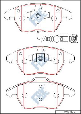 FBK FD26007M - Kit pastiglie freno, Freno a disco autozon.pro