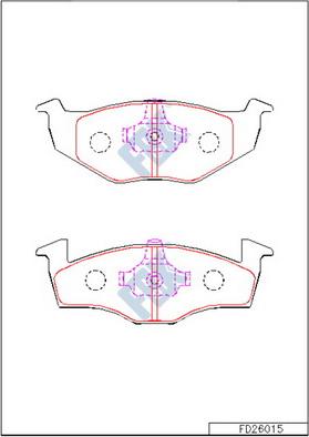 FBK FD26015 - Kit pastiglie freno, Freno a disco autozon.pro