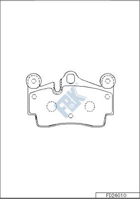 FBK FD26010 - Kit pastiglie freno, Freno a disco autozon.pro