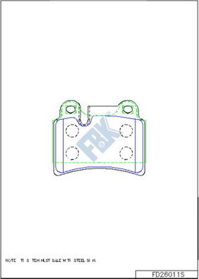 FBK FD26011S - Kit pastiglie freno, Freno a disco autozon.pro