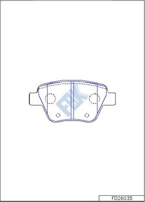 FBK FD26035 - Kit pastiglie freno, Freno a disco autozon.pro