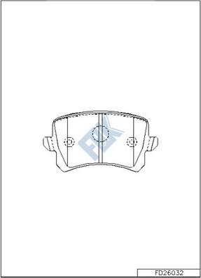 FBK FD26032 - Kit pastiglie freno, Freno a disco autozon.pro