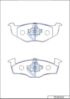 FBK FD26020 - Kit pastiglie freno, Freno a disco autozon.pro