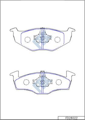 FBK FD26022 - Kit pastiglie freno, Freno a disco autozon.pro