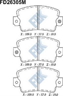 FBK FD26305M - Kit pastiglie freno, Freno a disco autozon.pro