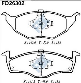 FBK FD26302 - Kit pastiglie freno, Freno a disco autozon.pro