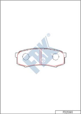 FBK FD2090 - Kit pastiglie freno, Freno a disco autozon.pro