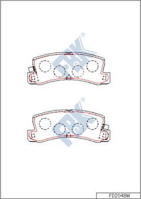 FBK FD2048M - Kit pastiglie freno, Freno a disco autozon.pro