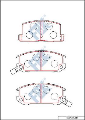 FBK FD2043M - Kit pastiglie freno, Freno a disco autozon.pro