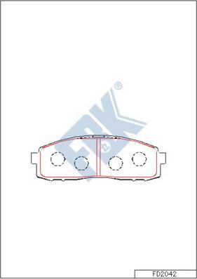 FBK FD2042 - Kit pastiglie freno, Freno a disco autozon.pro