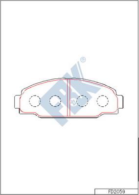 FBK FD2059 - Kit pastiglie freno, Freno a disco autozon.pro