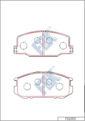 FBK FD2055 - Kit pastiglie freno, Freno a disco autozon.pro