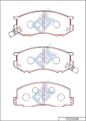 FBK FD2050M - Kit pastiglie freno, Freno a disco autozon.pro